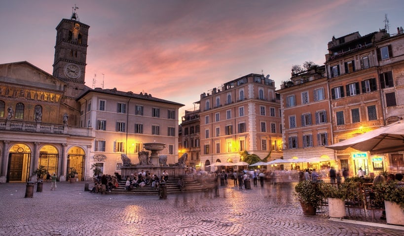 Barrio Trastevere en Roma