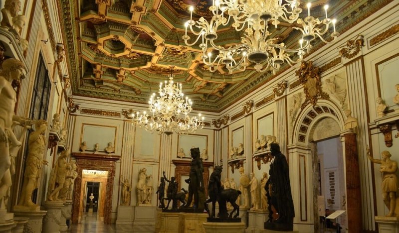 Interior del Palacio Nuevo, que forma parte de los Museos Capitolinos de Roma