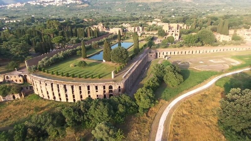 Villa Adriana vista desde las alturas