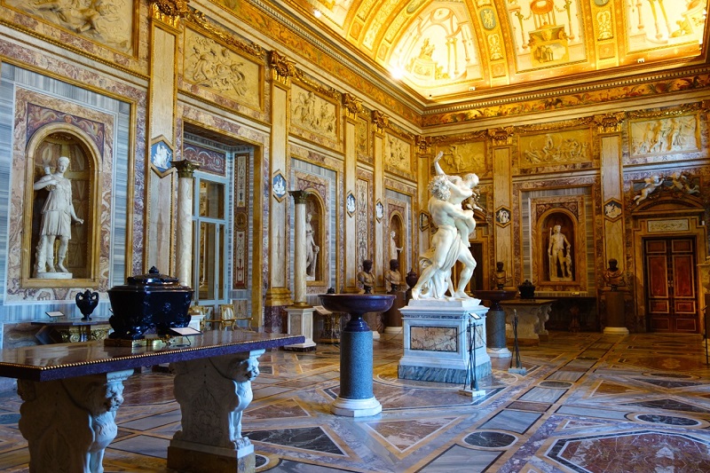 Interior de la Galería Borghese de Roma