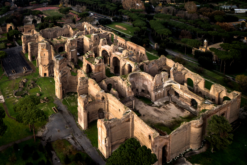 Vista de las Termas de Caracalla en Roma
