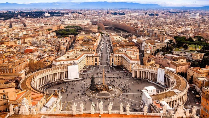 El Vaticano en Roma visto desde lo alto